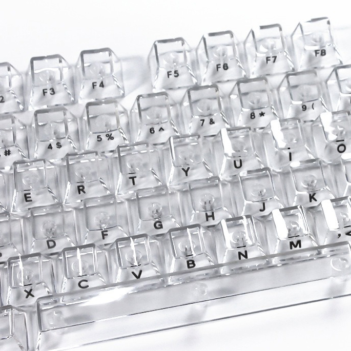 Gaming Accessories Aesthetic - Capuchons de touches transparents en cristal,